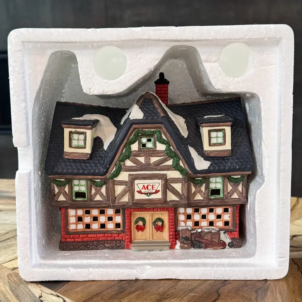 1993 Dickens Keepsake Village ACE HARDWARE Lighted House OWell Christmas Novelty